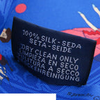Hermes Twilly 02 Bleu Roy Blue Rouge Multicolor Silk Ex-Libris Parisienne Scarf — view 6
