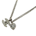 Chanel Necklace Metal Rhinestone CC Logo
