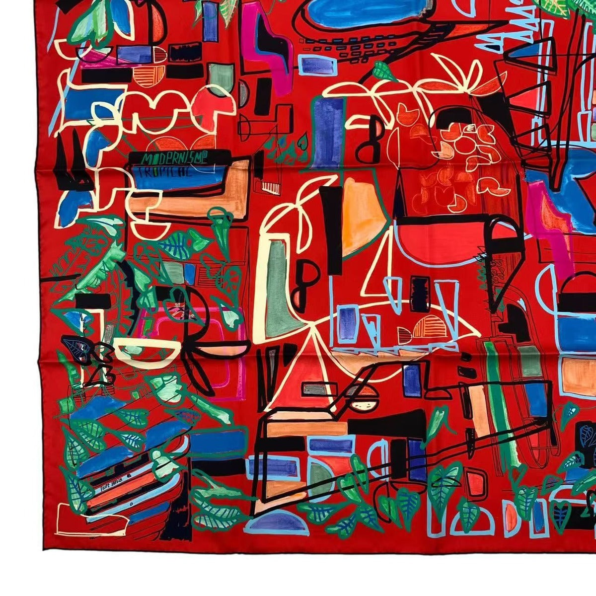 Hermes Carre 90 Silk Scarf Modernisme Tropical Modernism Multicolor Box — view 4