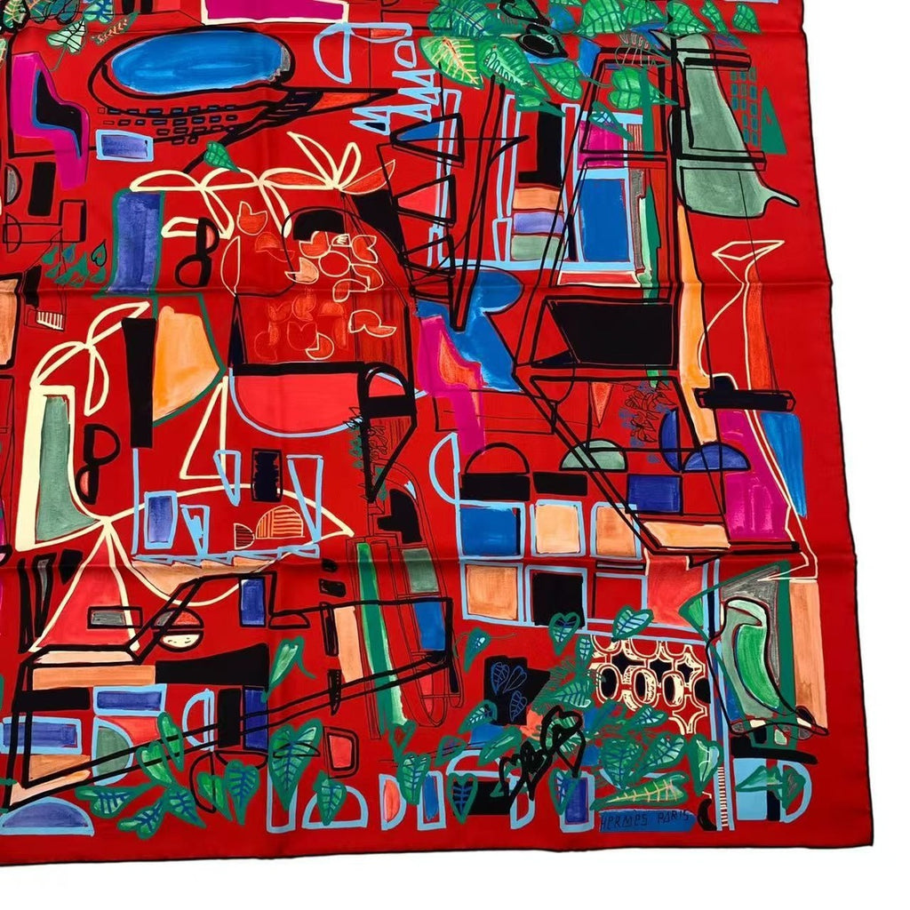 Hermes Carre 90 Silk Scarf Modernisme Tropical Modernism Multicolor Box — view 5