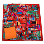 Hermes Carre 90 Silk Scarf Modernisme Tropical Modernism Multicolor Box