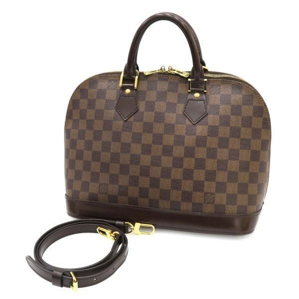 Louis Vuitton Damier Alma PM with Strut Handbag