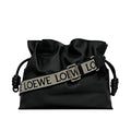 Loewe Drawstring Shoulder Bag Flamenco Clutch Black Logo Leather Napa Calfskin