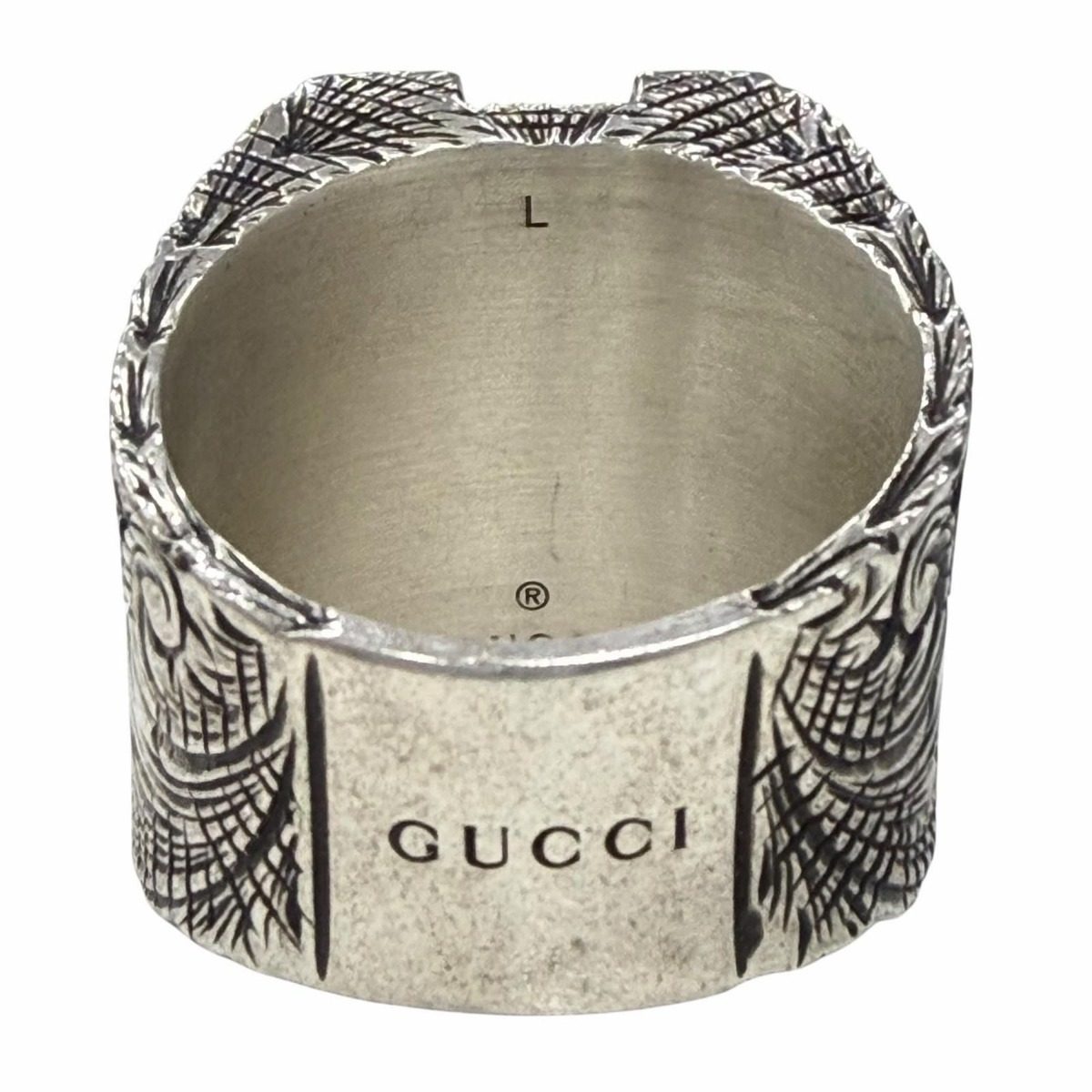 Gucci Arabesque Alphabet Letter Ring Silver-l Weight — view 3