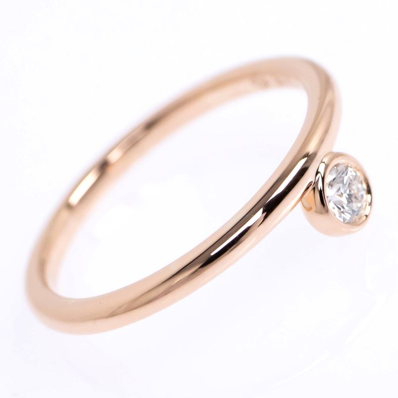 Hermes Link-de Diamond Ring No 48 750 PG 18K Pink Gold Jewelry — view 3