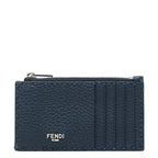 Fendi Selleria Fragment Case Card Navy Red Leather