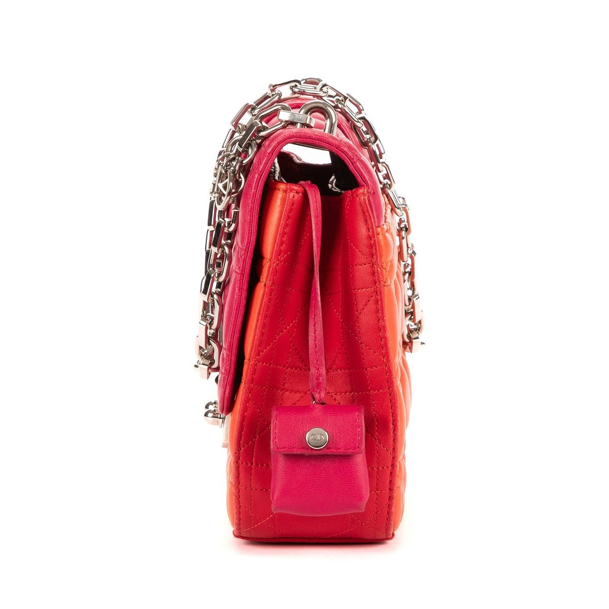 Dior Miss Pink Orange Red Cannage Quilt Shoulder Bag Orange. — view 3