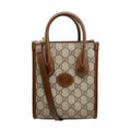 Gucci Shoulder Bag With Interlocking G Mini Tote GG Supreme