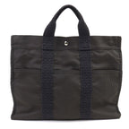 Hermes Her Line Herbag MM Silver Hardware Canvas Tote Bag With H Logo Serie Button — view 2