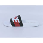 Gucci Palace Logo Sherry Line Sandals 39 Rubber White Khaki Red — view 2