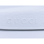 Gucci Palace Logo Sherry Line Sandals 39 Rubber White Khaki Red — view 5
