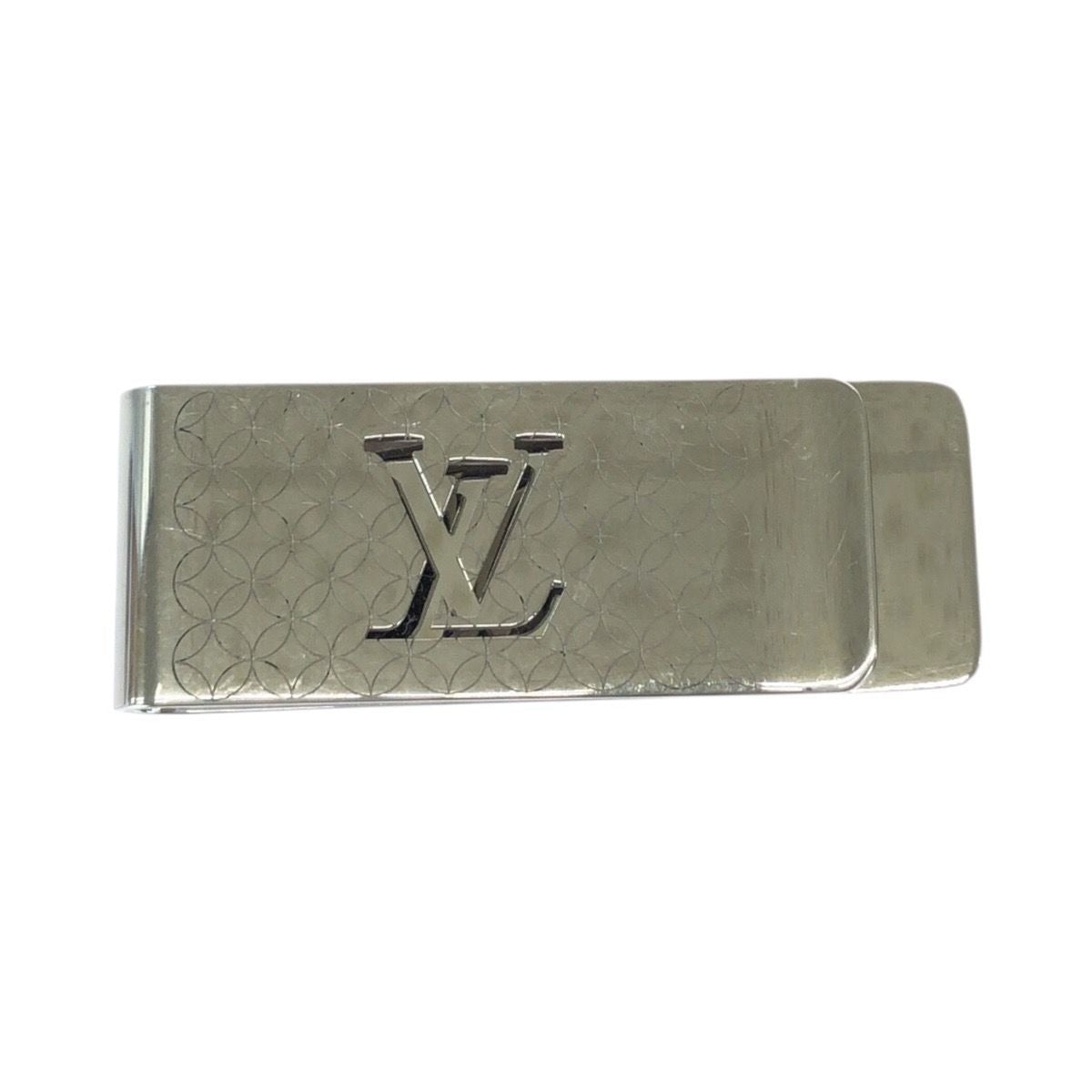 Louis Vuitton Bill Clip Silver Steel Money Shoulder Bag