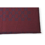 Gucci Scarf Reversible Winter Wool GG Wine Navy — view 2