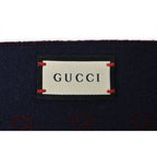 Gucci Scarf Reversible Winter Wool GG Wine Navy — view 4