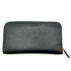 Prada Big Logo Saffiano Zip Around Wallet Black — view 2