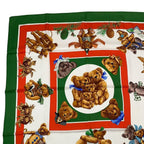 Hermes Scarf Carre 90 100% Silk Confidents Des Coeurs Teddy Bear Friends — view 3