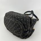 Louis Vuitton Monogram Slightly Shoulder Bag Denim Black Vintage — view 8