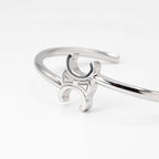 Celine Bracelet Bangle Cuff Silver Triomphe Asymmetric — view 5