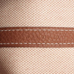 Hermes Tote Garden Party TGM Ecru Gold Canvas Leather Ivory Brown — view 5