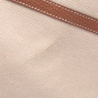 Hermes Tote Garden Party TGM Ecru Gold Canvas Leather Ivory Brown — view 9
