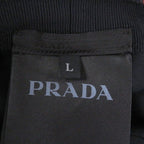 Prada Cotton Triangle Pouch Striped Pattern Drill Hat Bucket Hat Brown — view 7