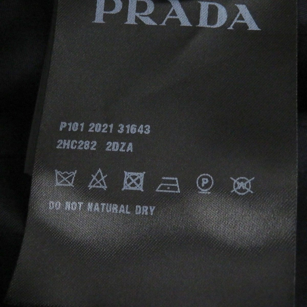 Prada Cotton Triangle Pouch Striped Pattern Drill Hat Bucket Hat Brown — view 8