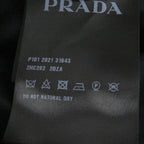 Prada Cotton Triangle Pouch Striped Pattern Drill Hat Bucket Hat Brown — view 8