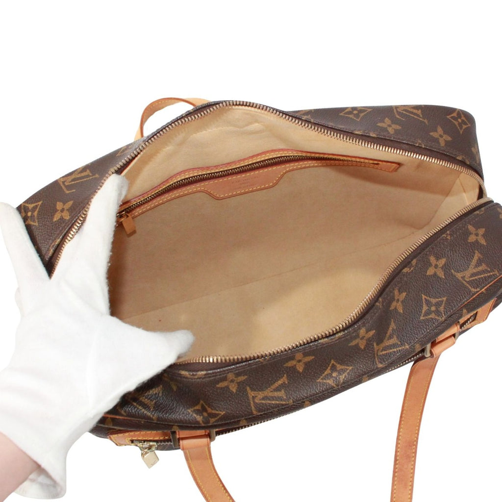 Louis Vuitton Cite GM Monogram Leather Brown Shoulder Bag Gold — view 7
