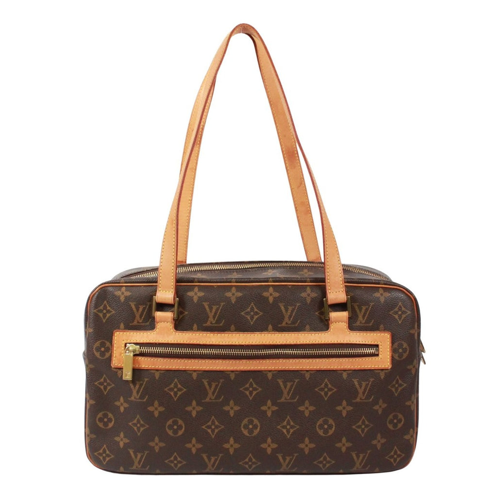 Louis Vuitton Cite GM Monogram Leather Brown Shoulder Bag Gold