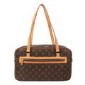 Louis Vuitton Cite GM Monogram Leather Brown Shoulder Bag Gold