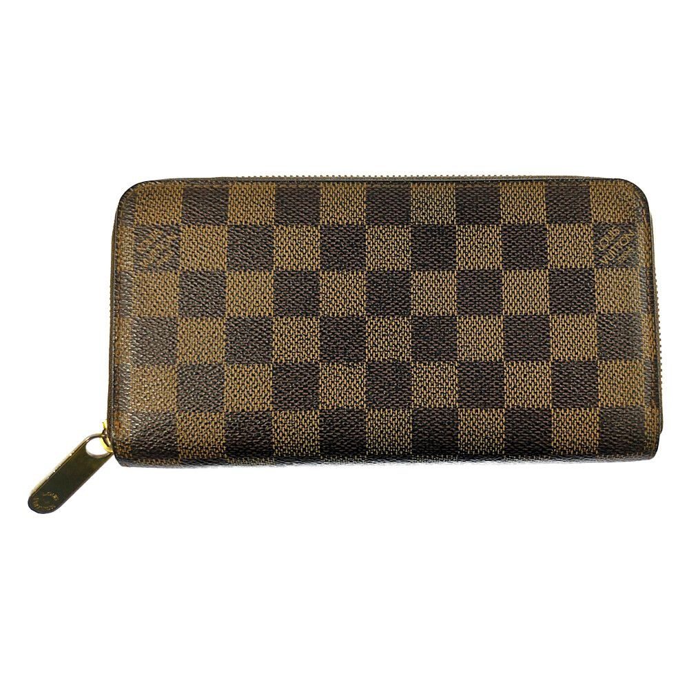Louis Vuitton Damier Zippy Wallet Zip Around Brown