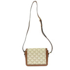 Celine Calf Triomphe Canvas Teen Shoulder Bag White — view 4