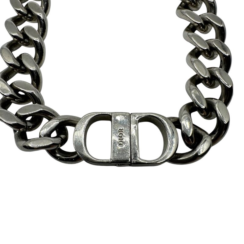 Christian Dior CD Icon Chain Link Necklace Silver — view 5