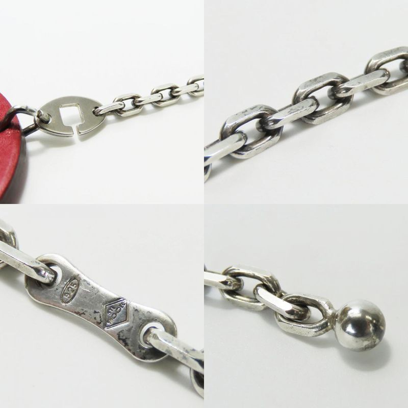 Hermes Bag Charm Animal Cow Leather Silver 925 Red Small 2009 Accessories — view 9