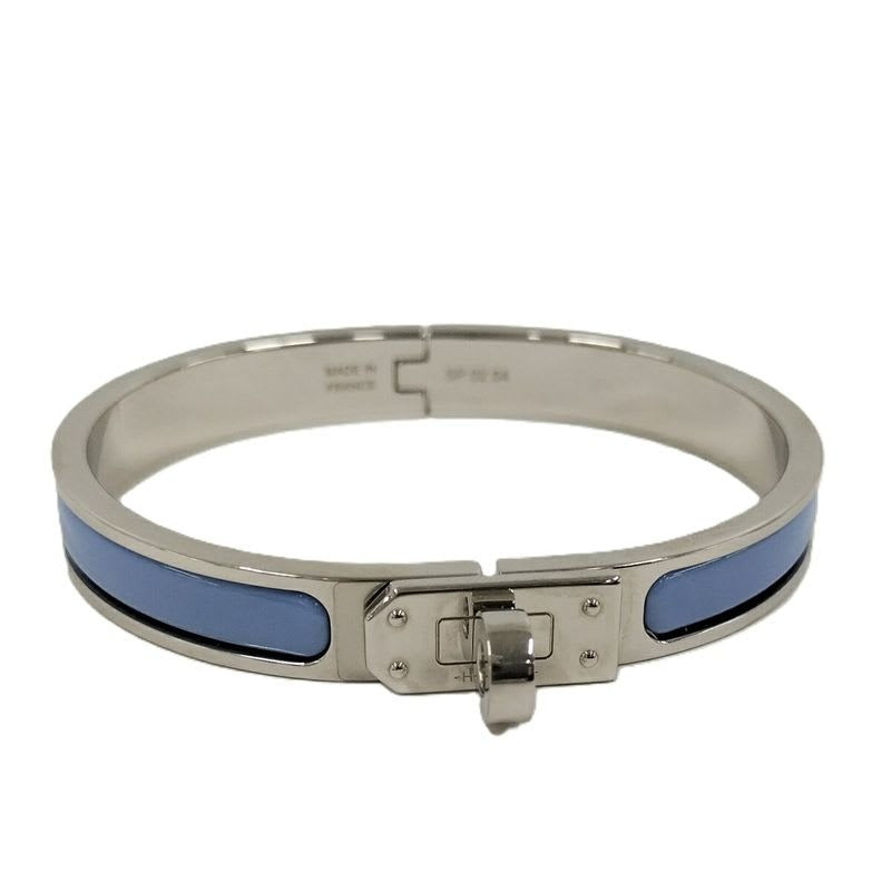 Hermes Mini Click Kelly Bangle Plated Silver