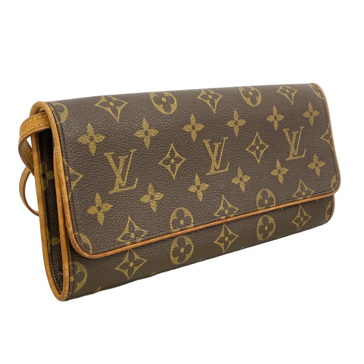 Louis Vuitton Shoulder Bag Monogram Pochette Twin GM Brown — view 2