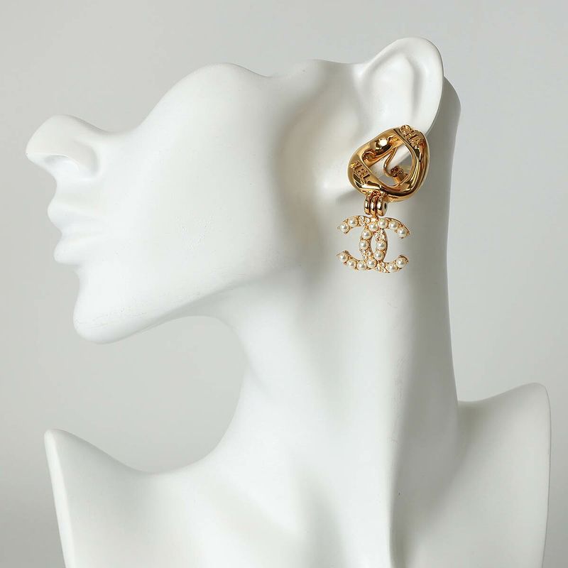 Chanel Faux Pearl Earrings — view 7