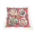 Hermes Pleated Carre Scarf Grands Fonds Deep Sea Fish Red