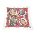 Hermes Pleated Carre Scarf Grands Fonds Deep Sea Fish Red