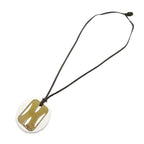 Hermes Buffalo Horn Necklace White Brown 0219 — view 4