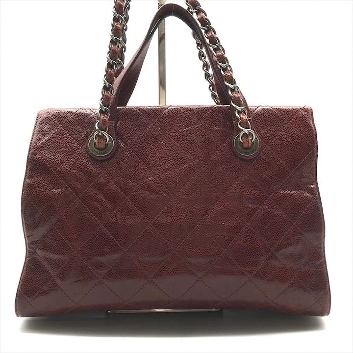 Chanel CC Logo Caviar Leather Vintage 2-Way Bag Gold Bag — view 2
