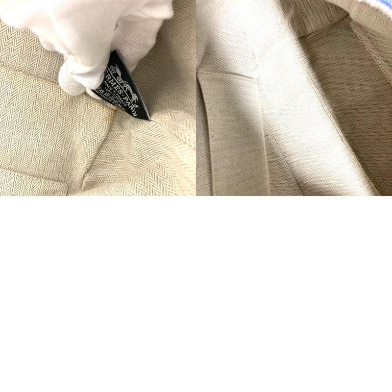 Hermes Handbag Brid A Black GM Cotton Blue — view 9