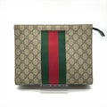 Gucci Sherry Line GG Supreme Canvas Clutch Second Beige