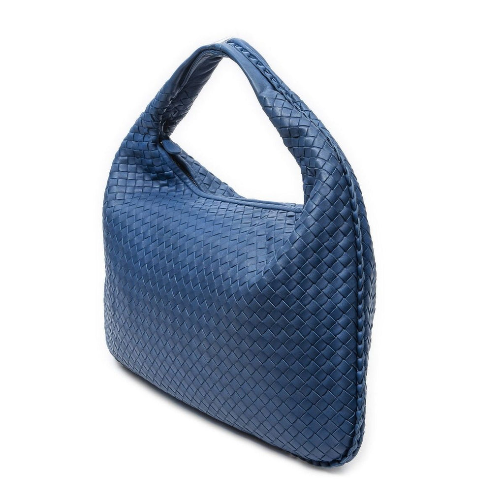 Bottega Veneta Large Hobo Blue Intrecciato Leather — view 2