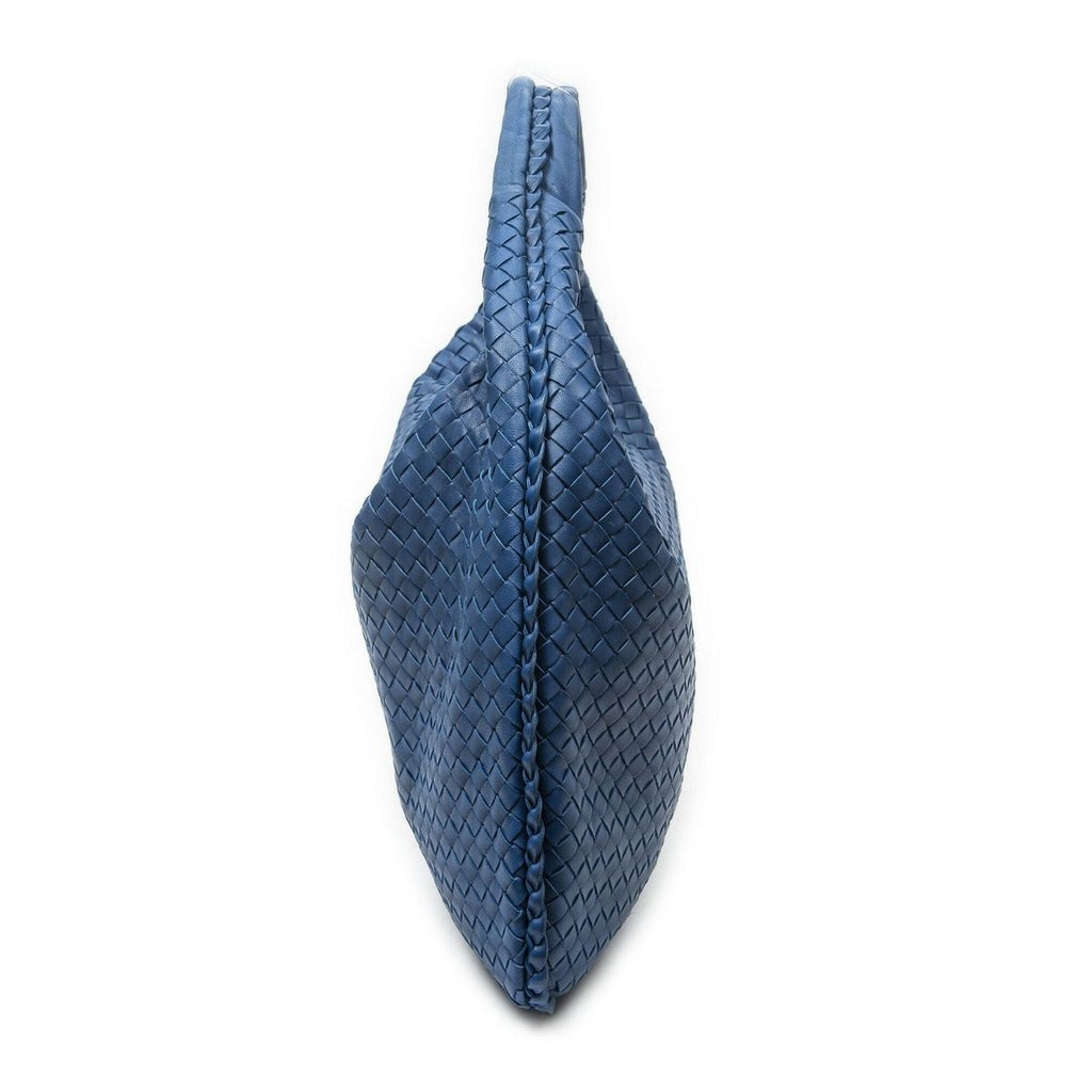 Bottega Veneta Large Hobo Blue Intrecciato Leather — view 4
