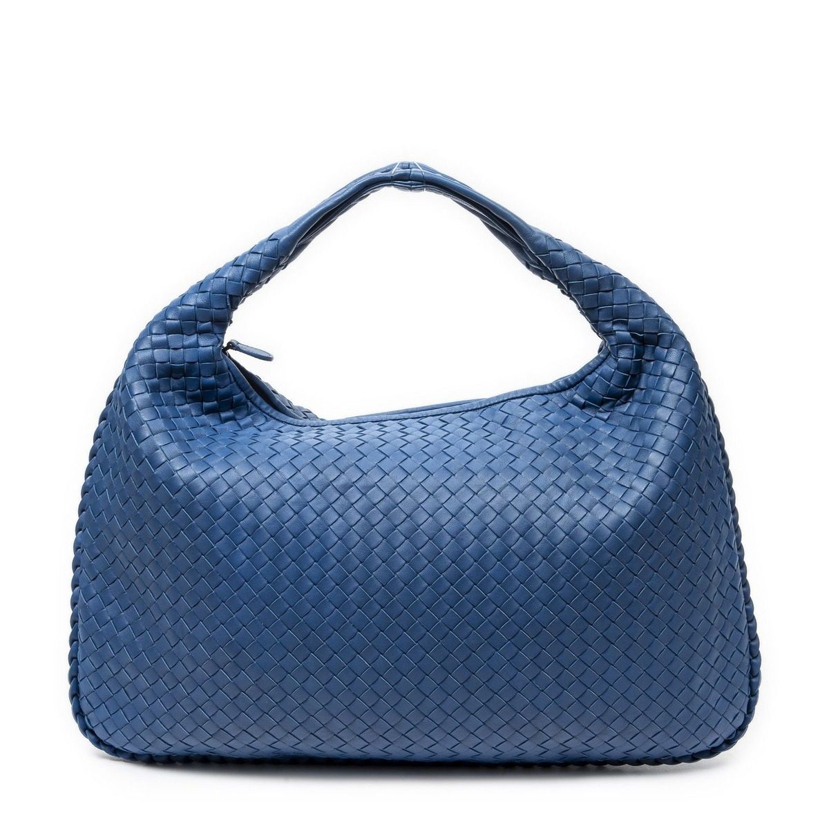 Bottega Veneta Large Hobo Blue Intrecciato Leather
