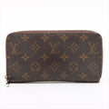 Louis Vuitton Monogram Zippy Wallet Round Zip Long Brown