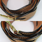 Loewe Shoulder Wavy Stitch Brown Gdhardware Bag Strap Single Item — view 8