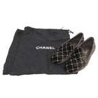 Chanel Quilted Stitch Velor Opera Shoes Slip-on Dark Brown — view 2