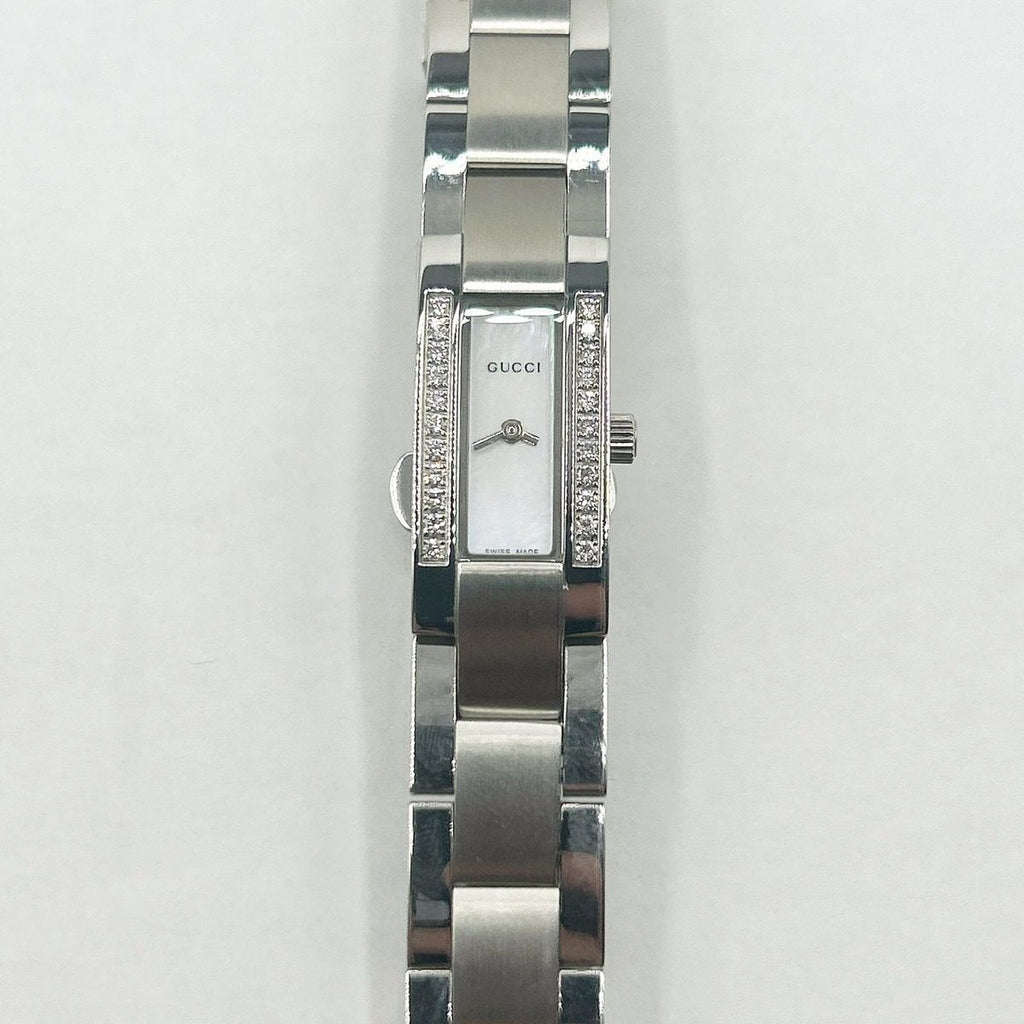Gucci Watch Quartz Stainless Steel Diamond Shell SS Silver Polished — view 3
